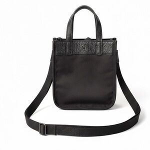 Lululemon Now and Always Mini Tote Bag Black Nylon Pebbled Leather Crossbody